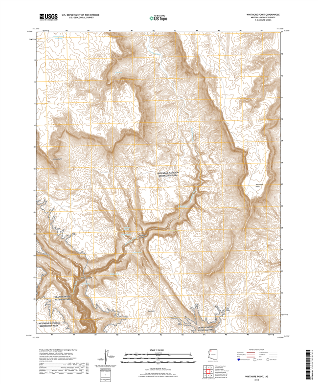 Whitmore Point Arizona - 24k Topo Map