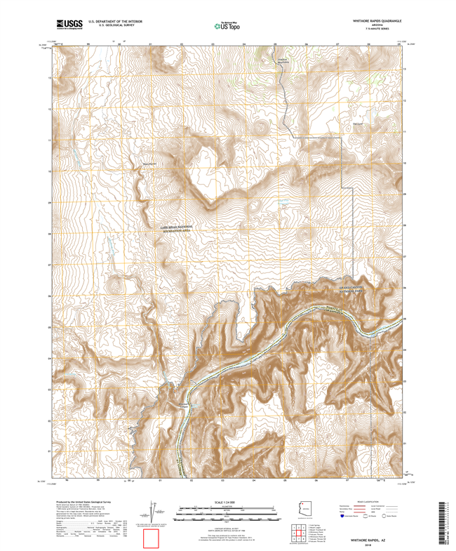 Whitmore Rapids Arizona - 24k Topo Map