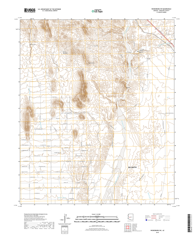 Wickenburg SW Arizona - 24k Topo Map