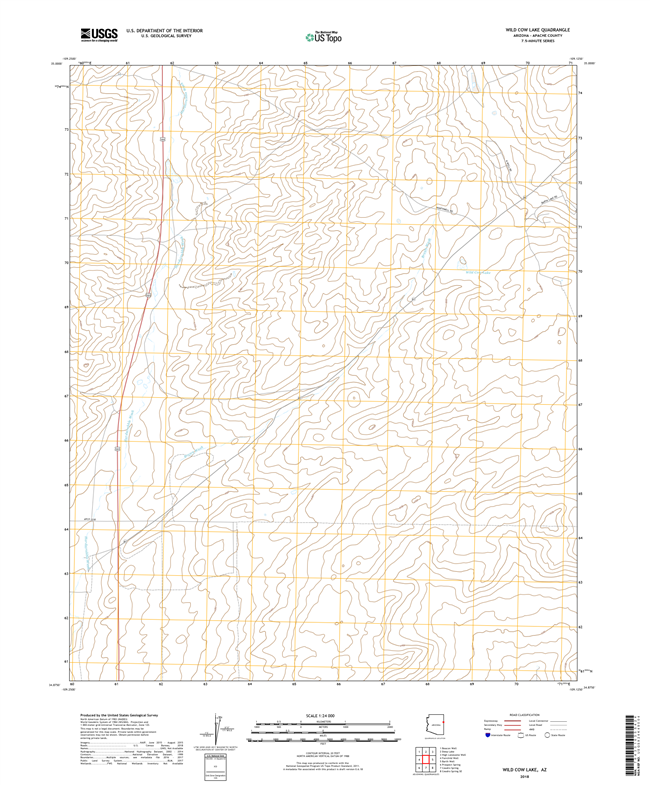 Wild Cow Lake Arizona - 24k Topo Map