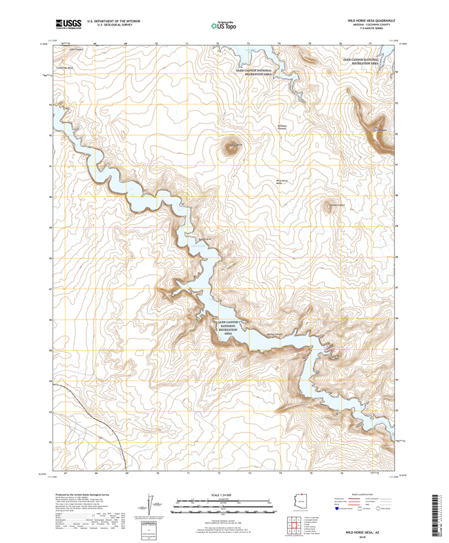 Wild Horse Mesa Arizona - 24k Topo Map