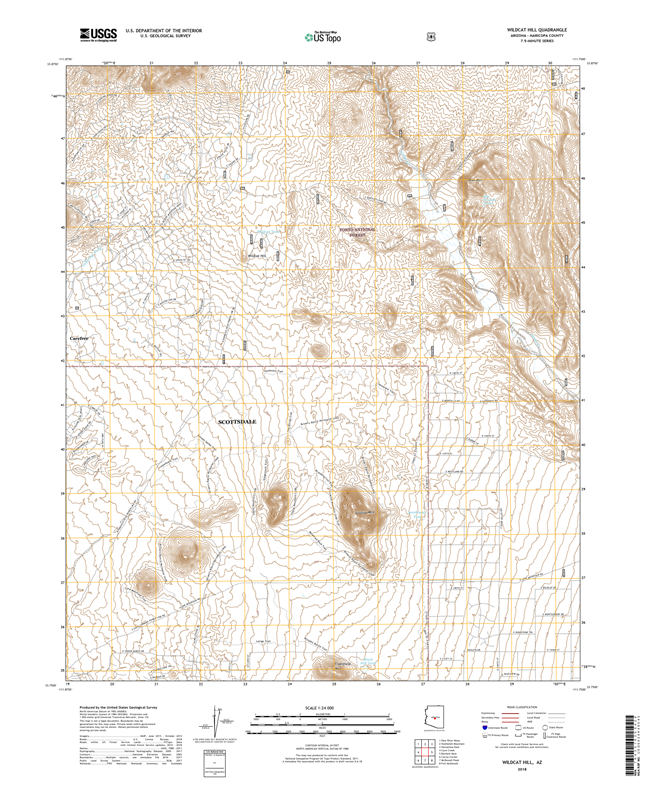 Wildcat Hill Arizona - 24k Topo Map