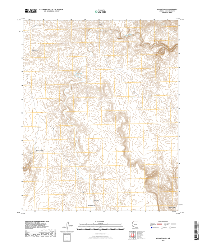 Wildcat Ranch Arizona - 24k Topo Map