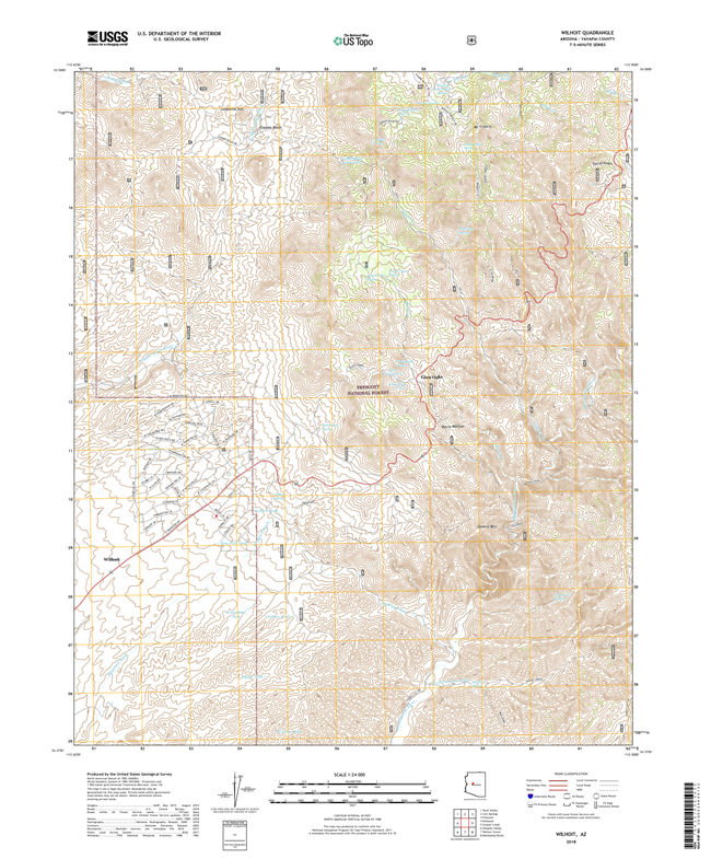 Wilhoit Arizona - 24k Topo Map