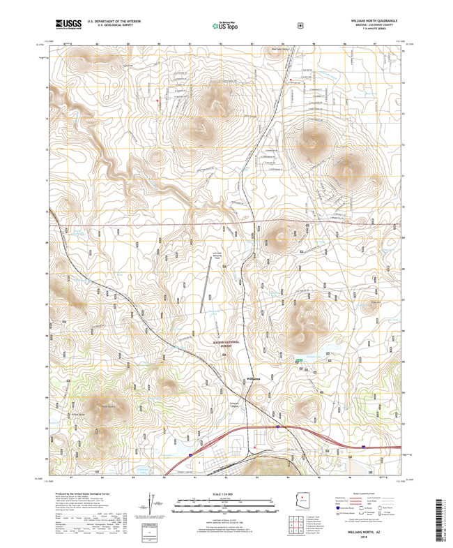Williams North Arizona - 24k Topo Map