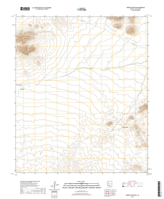 Window Mountain Arizona - 24k Topo Map