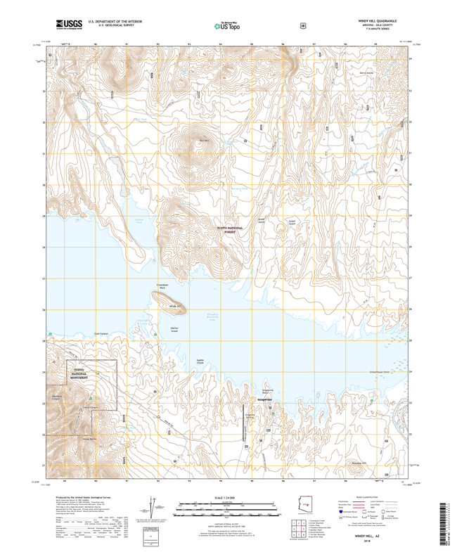 Windy Hill Arizona - 24k Topo Map