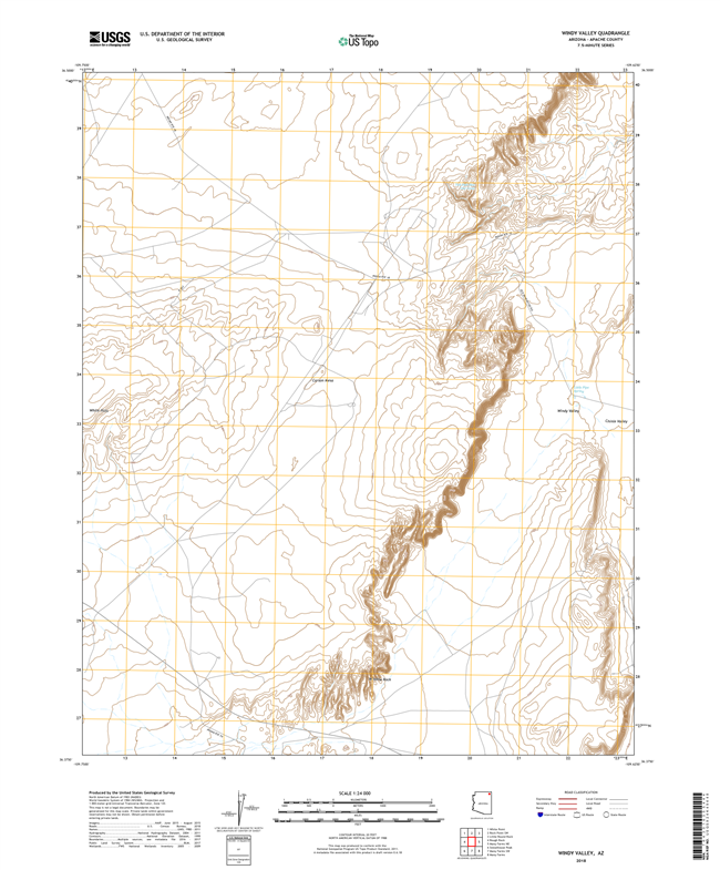 Windy Valley Arizona - 24k Topo Map