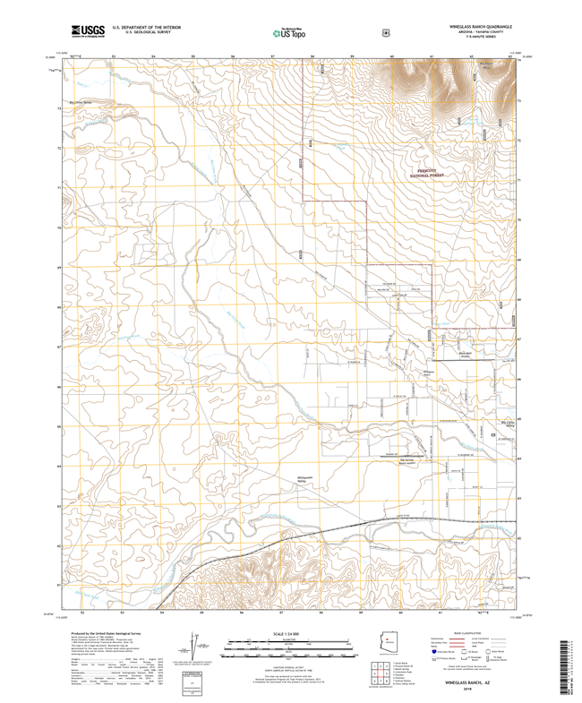 Wineglass Ranch Arizona - 24k Topo Map