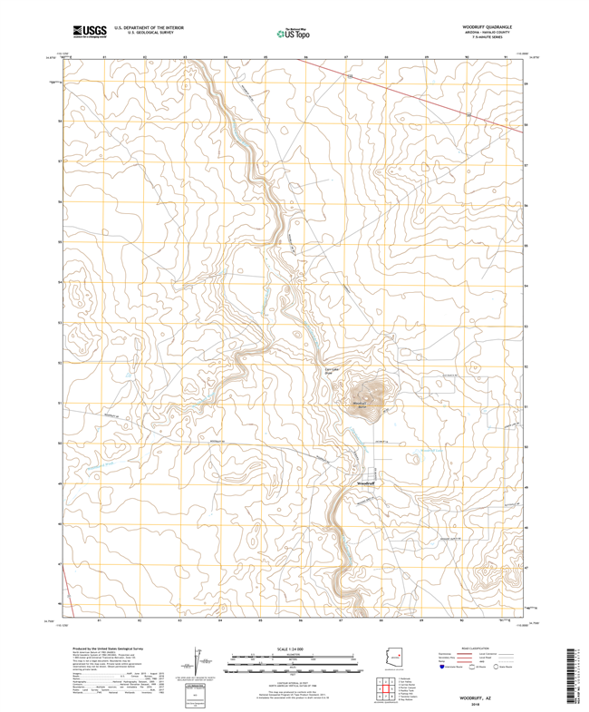 Woodruff Arizona - 24k Topo Map