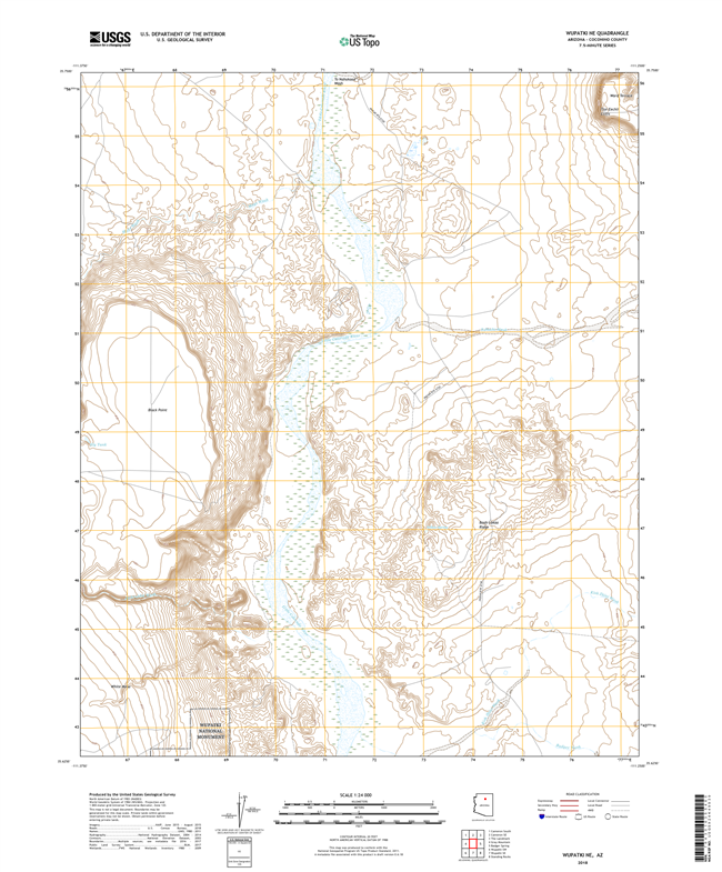 Wupatki NE Arizona - 24k Topo Map