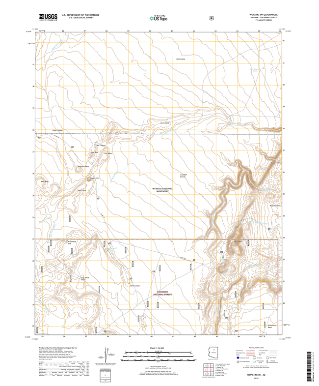 Wupatki SW Arizona - 24k Topo Map