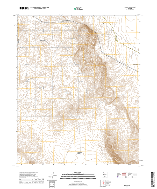 Yampai Arizona - 24k Topo Map