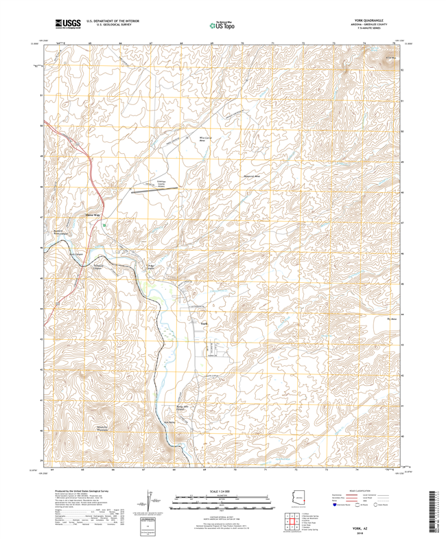 York Arizona - 24k Topo Map