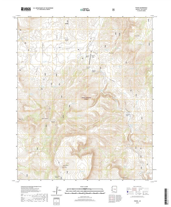 Young Arizona - 24k Topo Map