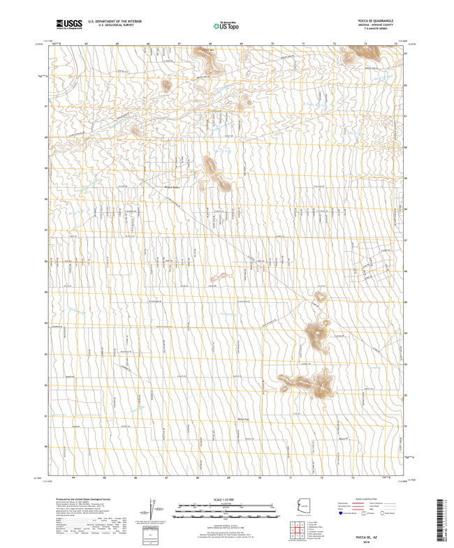 Yucca SE Arizona - 24k Topo Map