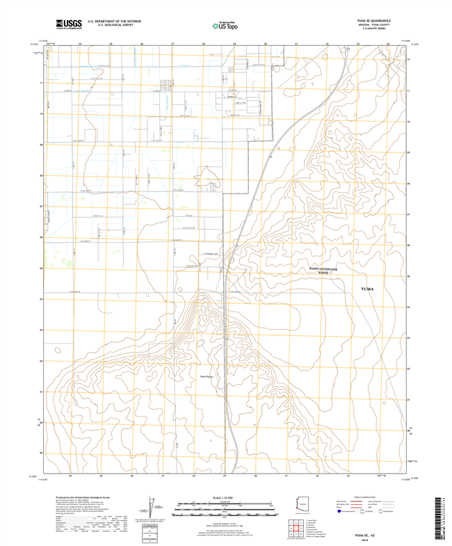 Yuma SE Arizona - 24k Topo Map