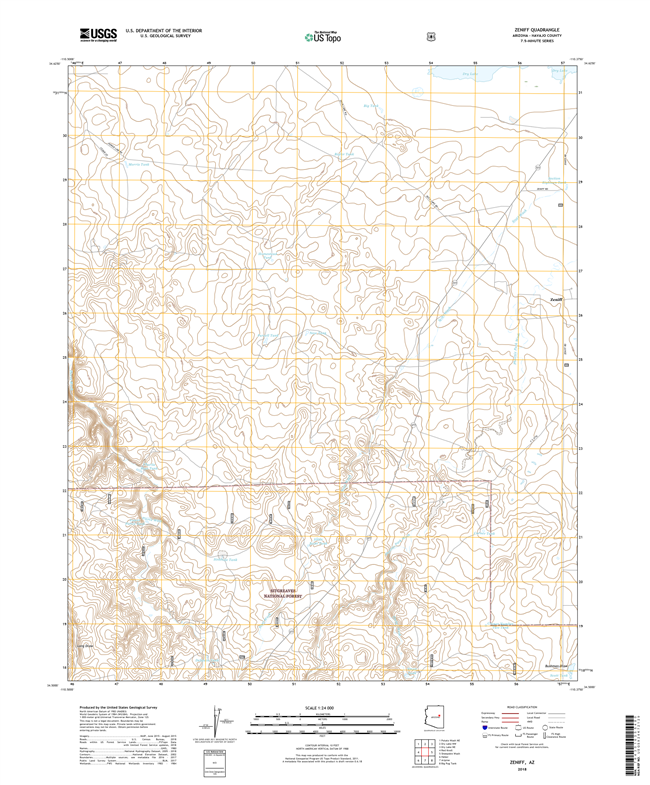 Zeniff Arizona - 24k Topo Map