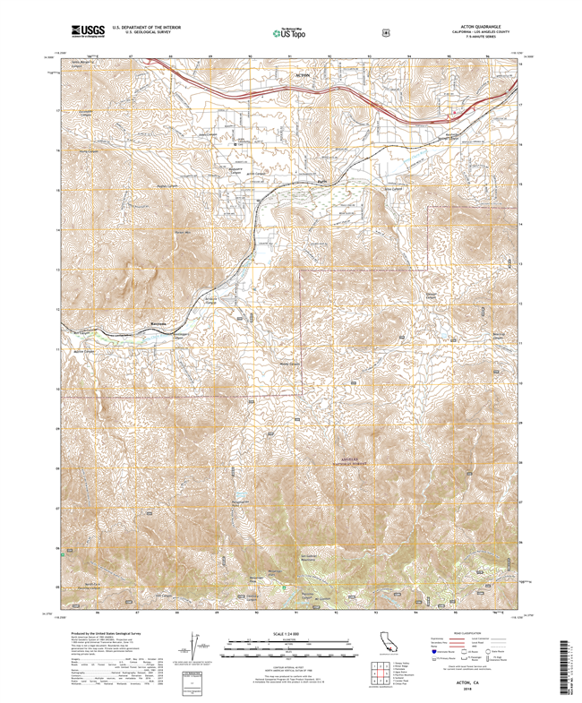 Acton California - 24k Topo Map