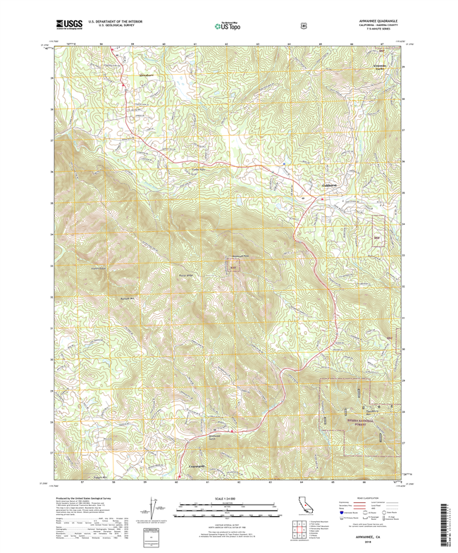 Ahwahnee California - 24k Topo Map
