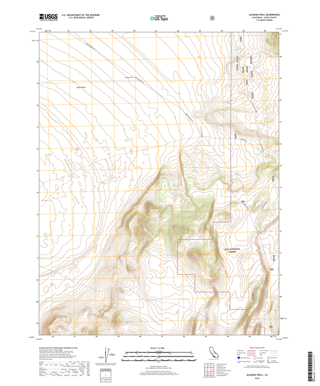 Alameda Well California - 24k Topo Map