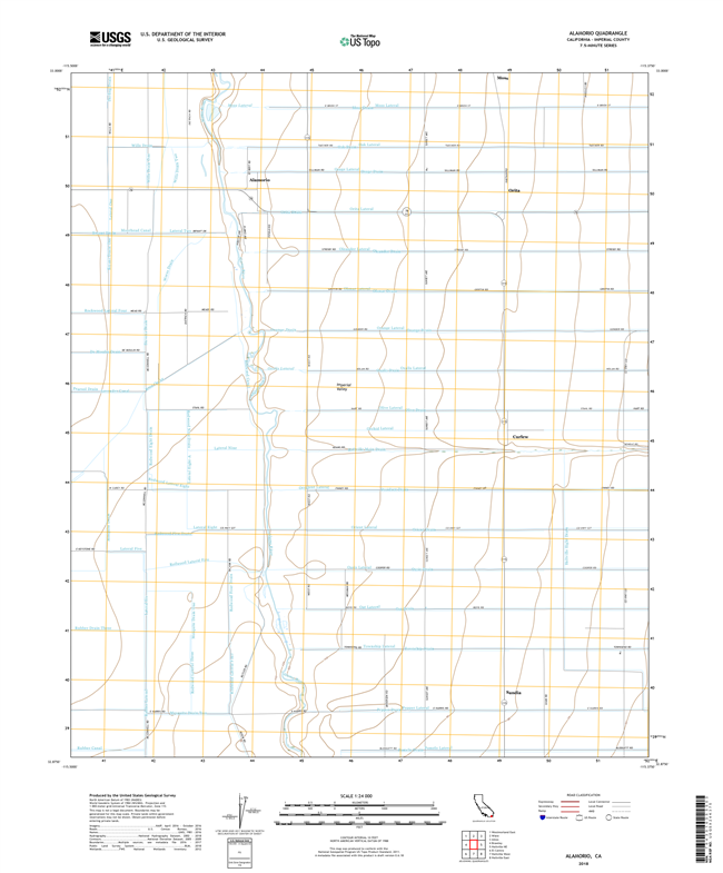 Alamorio California - 24k Topo Map