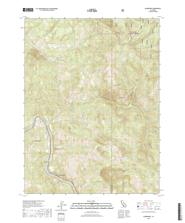 Alderpoint California - 24k Topo Map
