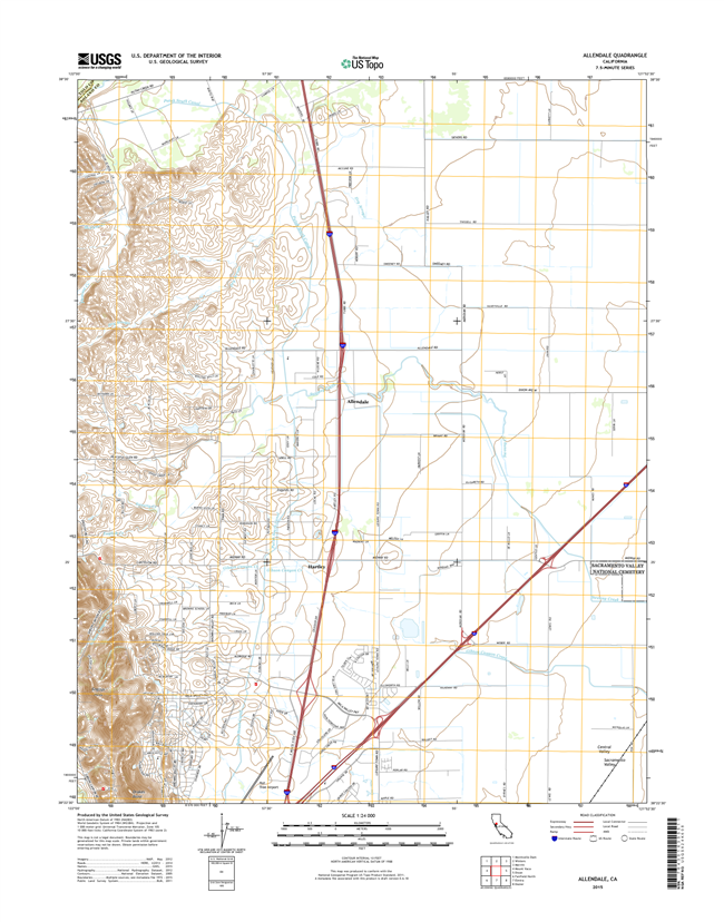 Allendale California - 24k Topo Map