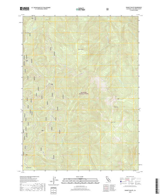 Summit Valley California - 24k Topo Map