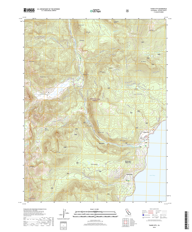 Tahoe City California - 24k Topo Map