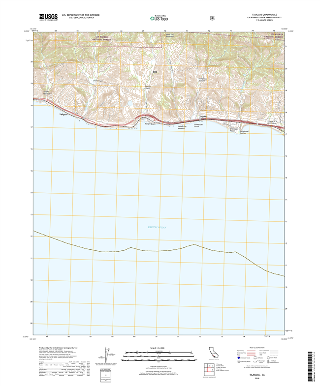Tajiguas California - 24k Topo Map
