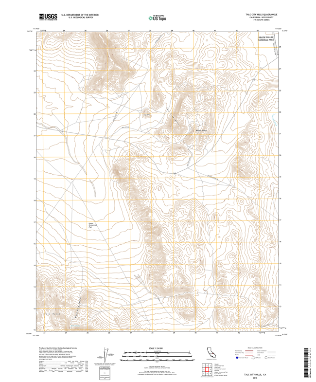 Talc City Hills California - 24k Topo Map