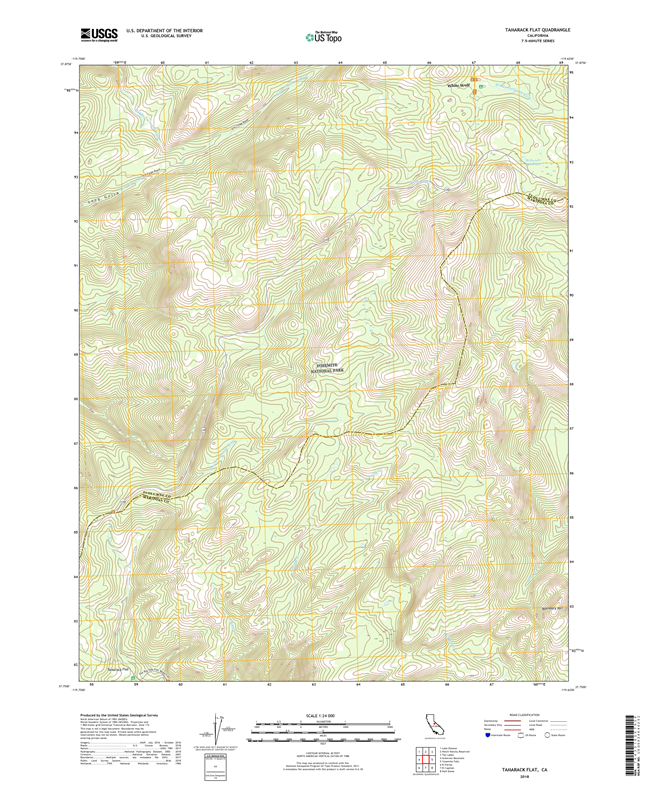 Tamarack Flat California - 24k Topo Map