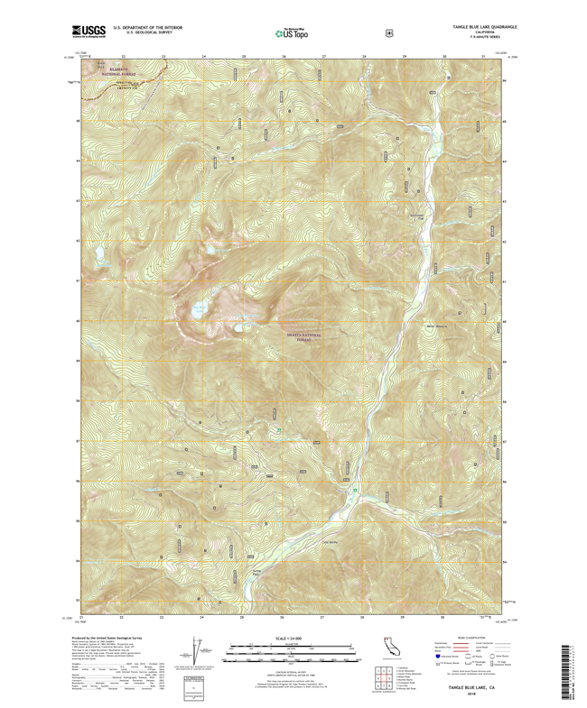 Tangle Blue Lake California - 24k Topo Map