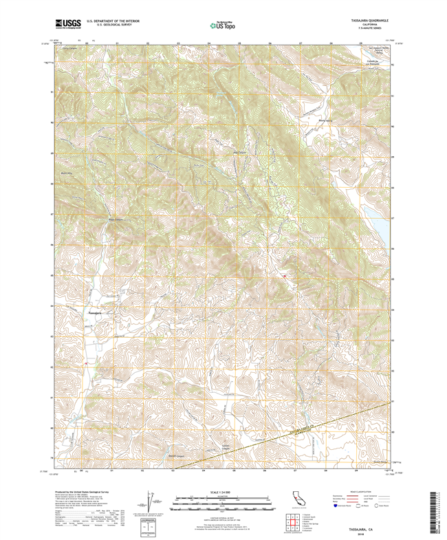 Tassajara California - 24k Topo Map