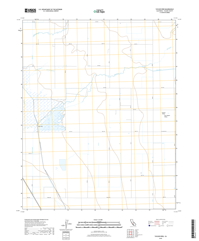 Taylor Weir California - 24k Topo Map