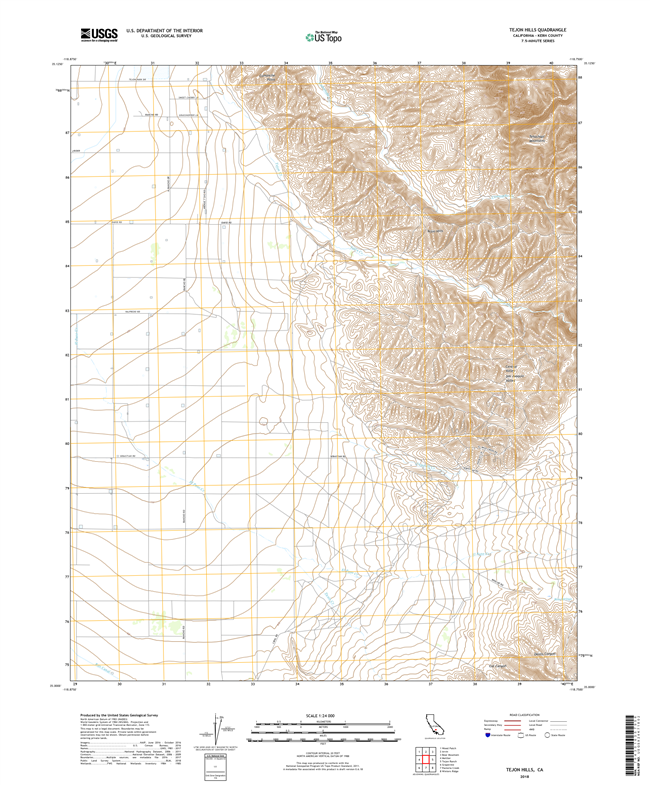 Tejon Hills California - 24k Topo Map