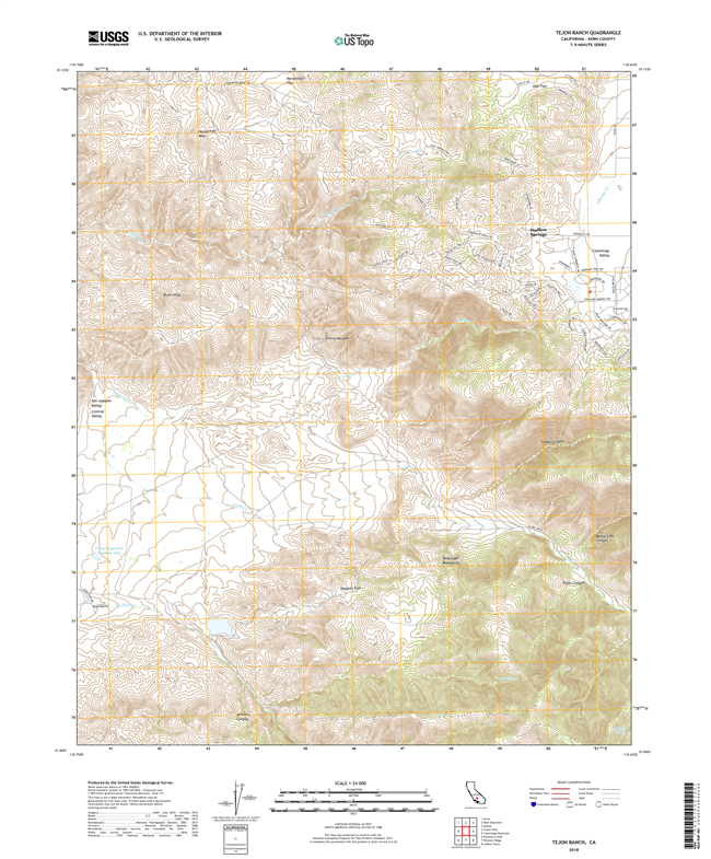 Tejon Ranch California - 24k Topo Map