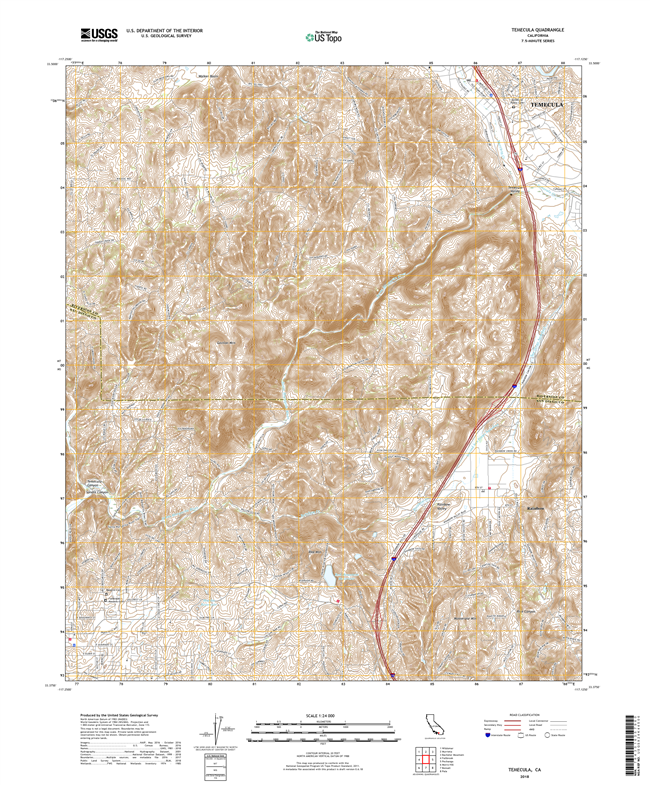 Temecula California - 24k Topo Map