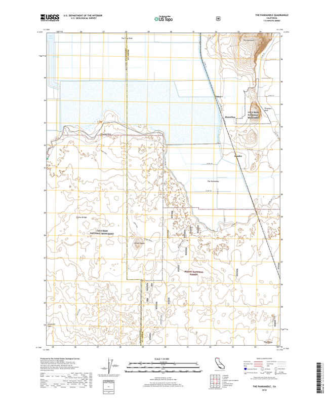 The Panhandle California - 24k Topo Map