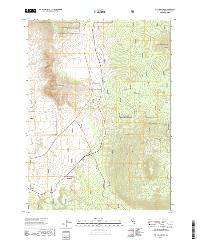 The Whaleback California - 24k Topo Map