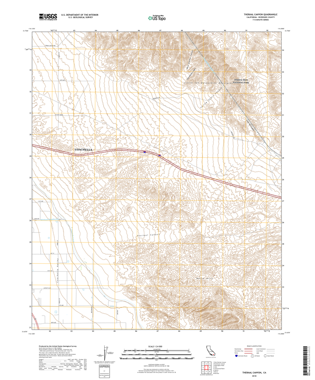 Thermal Canyon California - 24k Topo Map