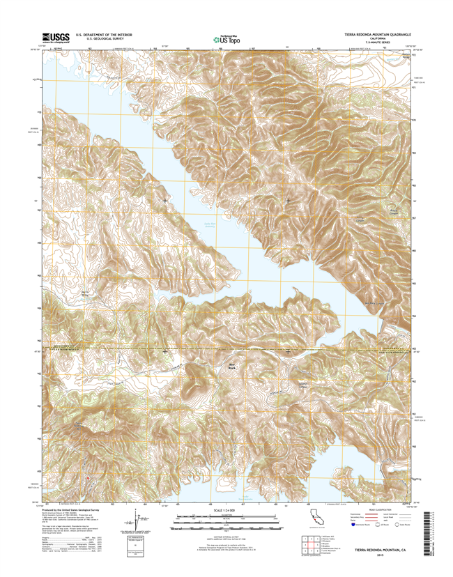 Tierra Redonda Mountain California - 24k Topo Map