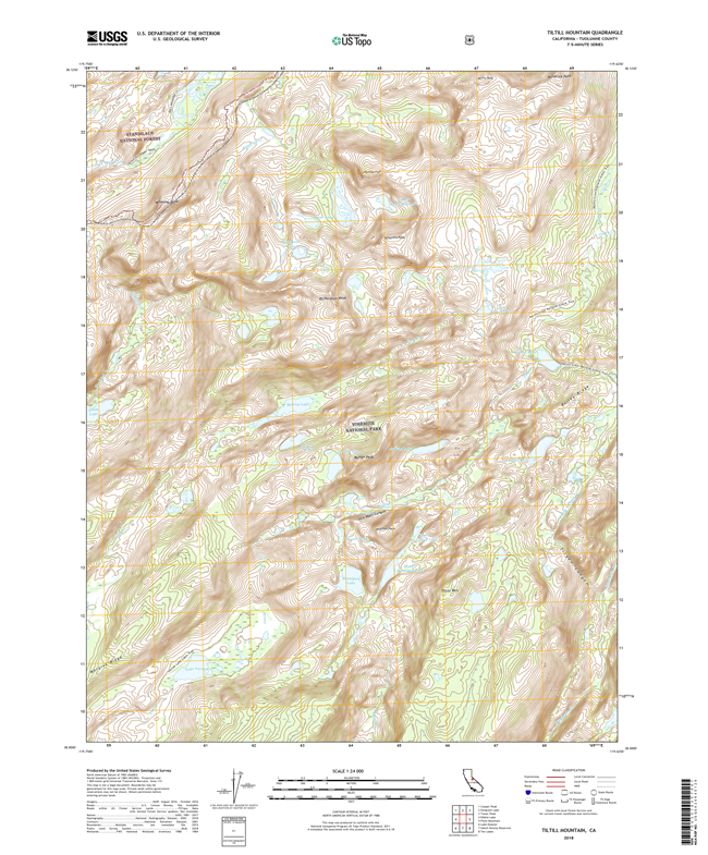 Tiltill Mountain California - 24k Topo Map