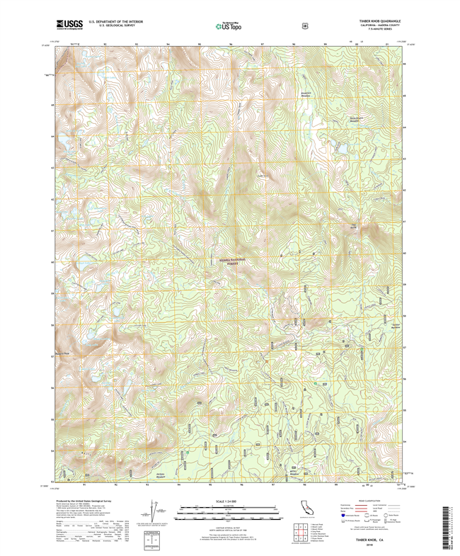 Timber Knob California - 24k Topo Map