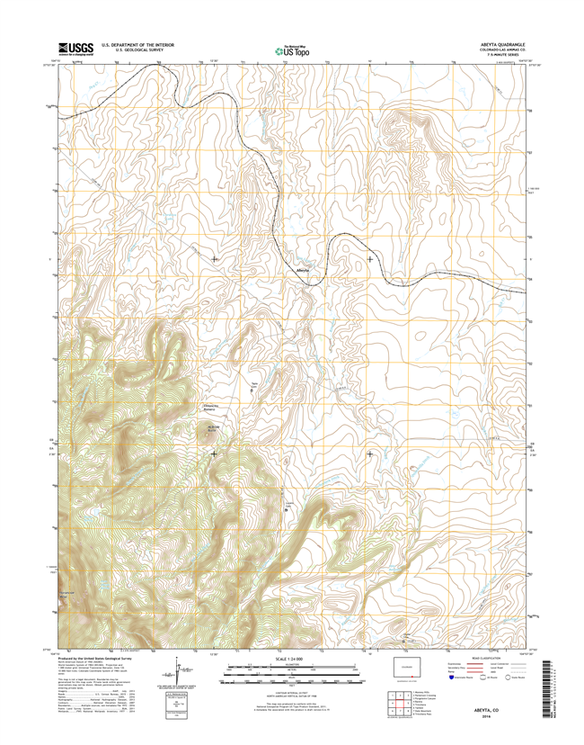 Abeyta Colorado - 24k Topo Map