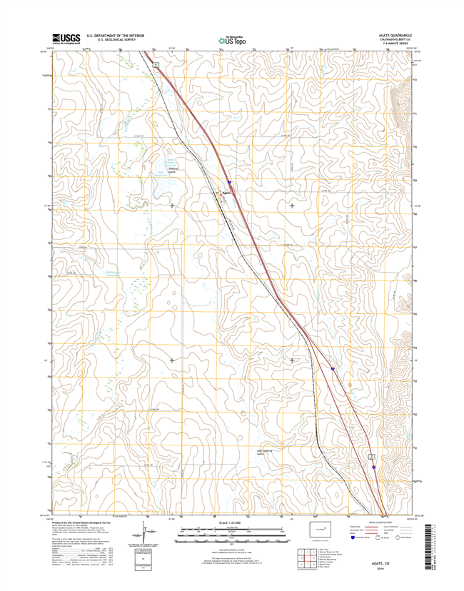 Agate Colorado - 24k Topo Map