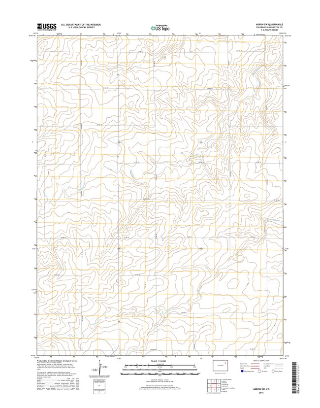 Akron SW Colorado - 24k Topo Map