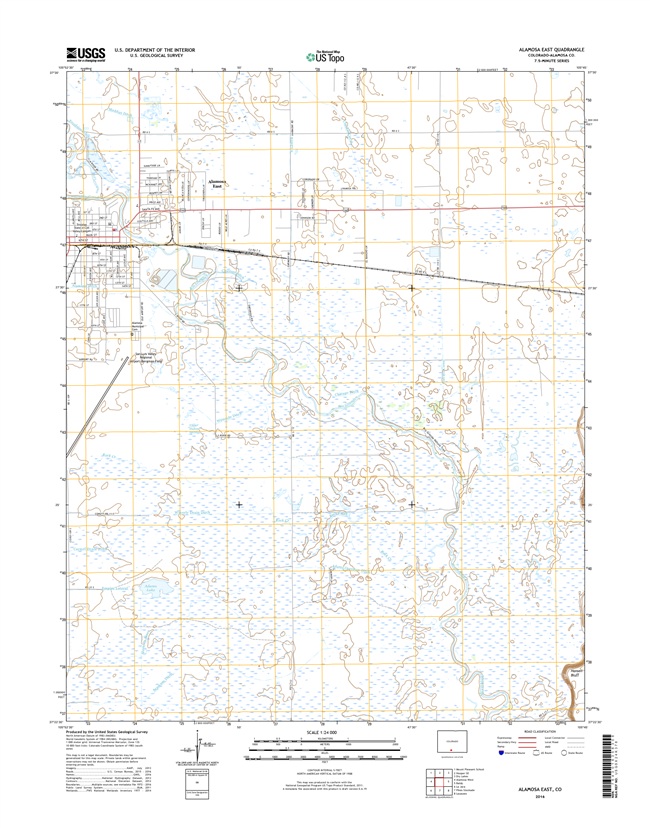 Alamosa East Colorado - 24k Topo Map