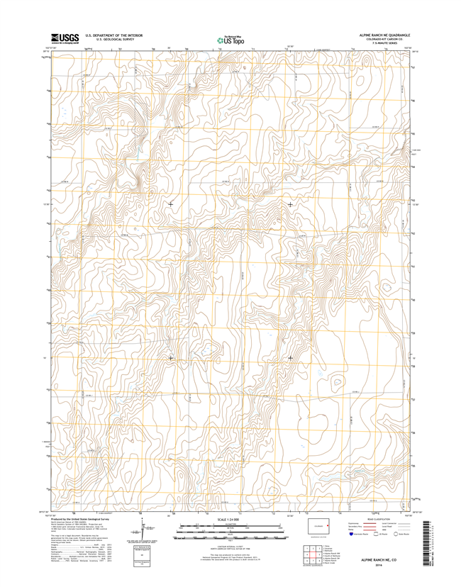 Alpine Ranch NE Colorado - 24k Topo Map